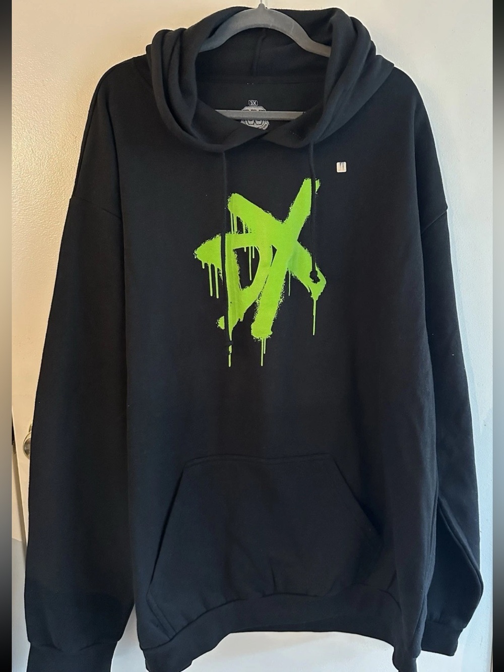 WWE Black Crewneck with Neon Green DX Graphic